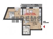 Apartament 2 camere, bloc nou, 44.5 mp + balcon, cartier Iris