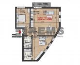 Apartament 3 camere, bloc nou, 74.7 mp + balcon, cartier Iris