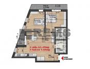 Apartament 3 camere, bloc nou, 65.5 mp + balcon, cartier Iris