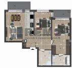 Apartament 3 camere, Europa, semifinisat